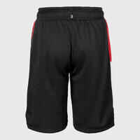 SHORT DE BALONCESTO REVERSIBLE NIÑO  - SH500R NEGRO ROJO