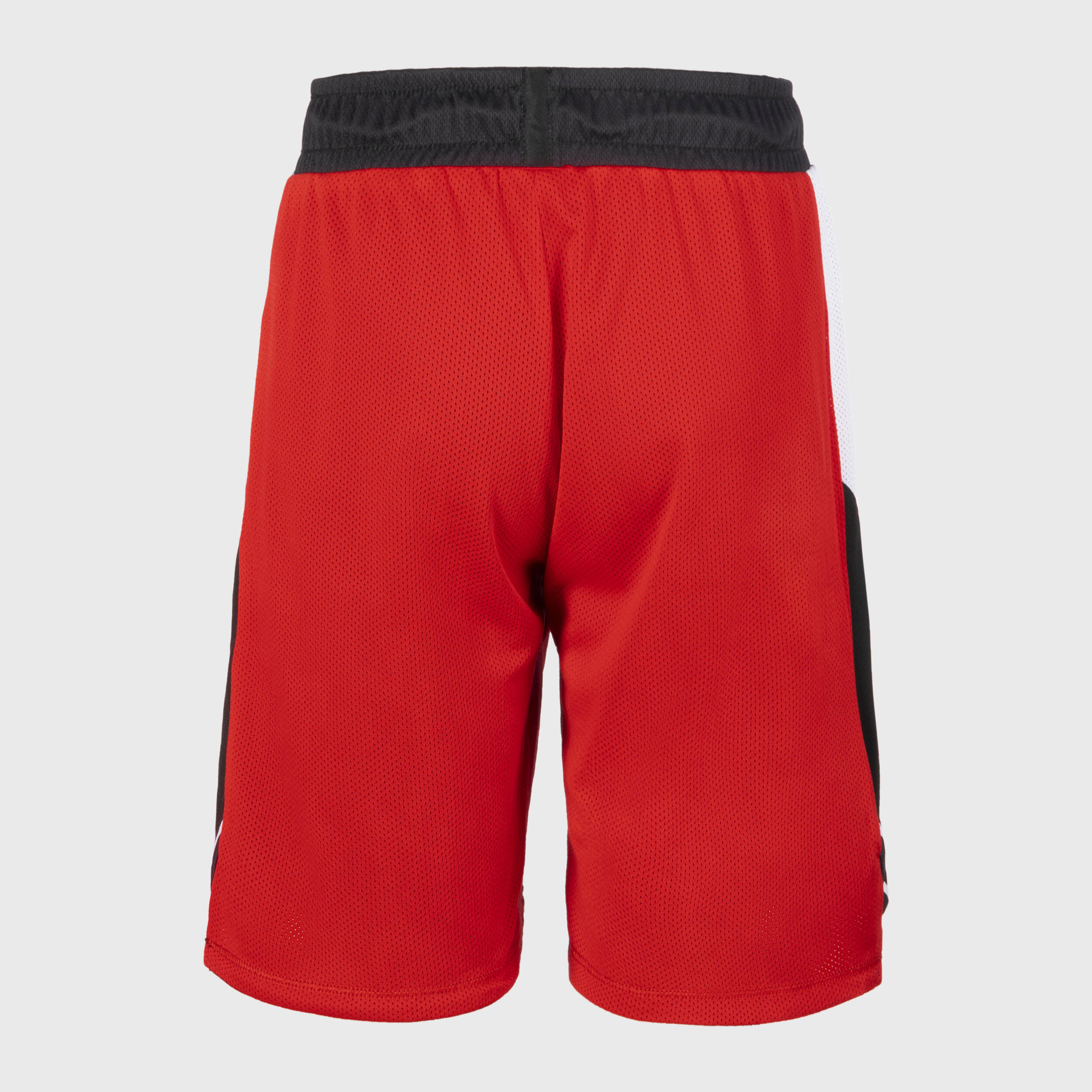 PANTALONCINI DA BASKET REVERSIBILI PER BAMBINI - SH500R NERO ROSSO