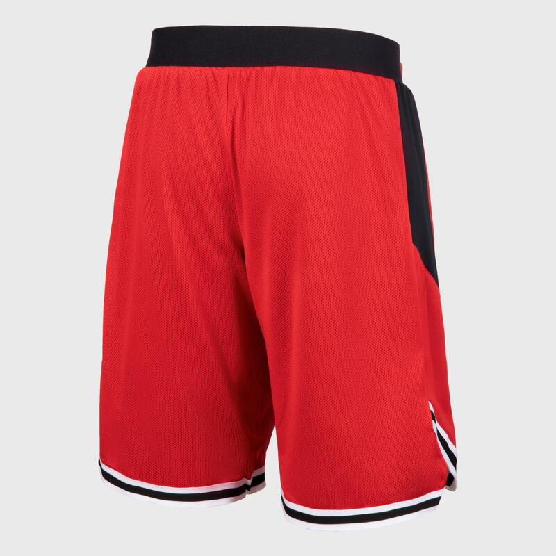 Damen/Herren Basketball Shorts wendbar - SH500R schwarz/rot