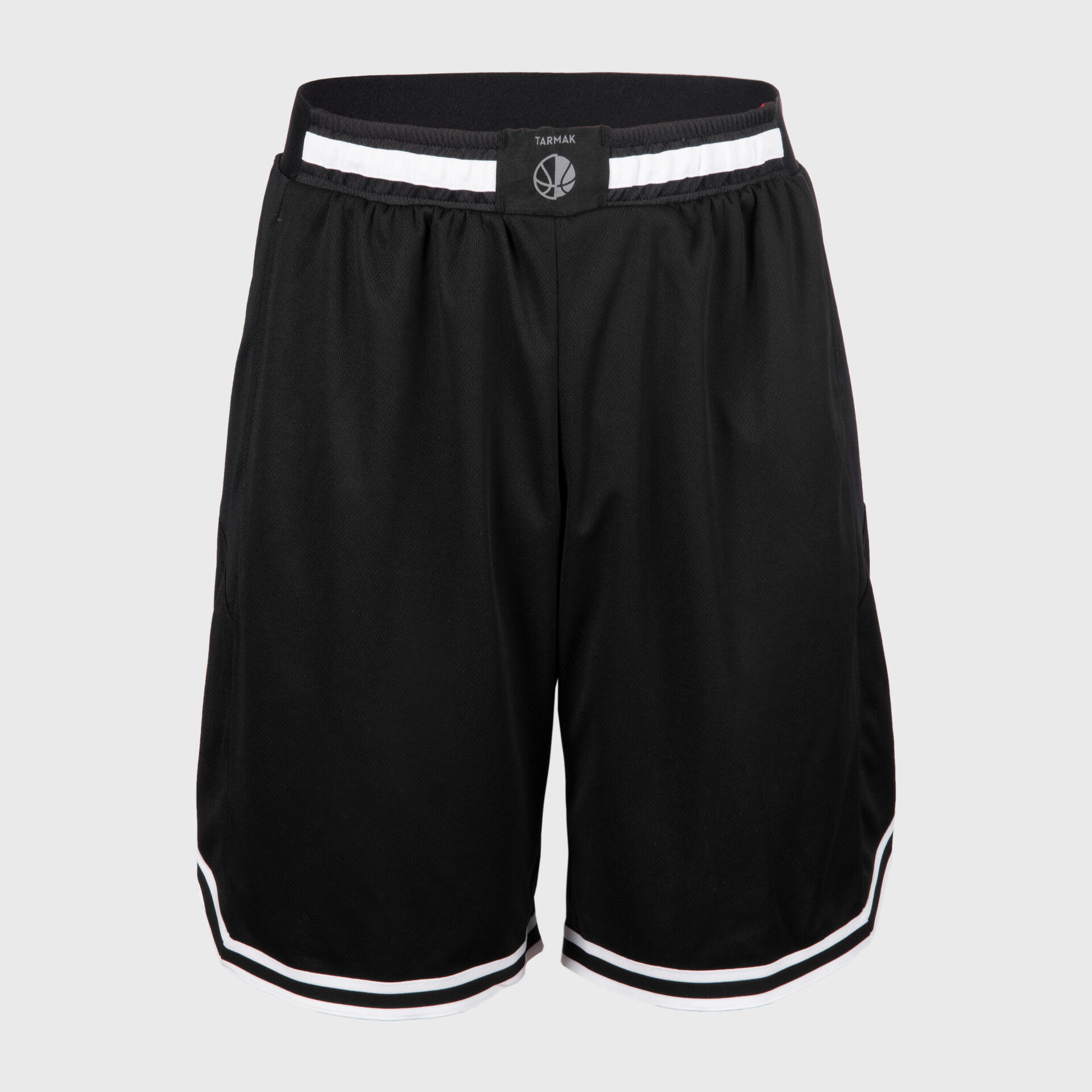 Men's/Women's Basketball Reversible Shorts SH500R Black/Red