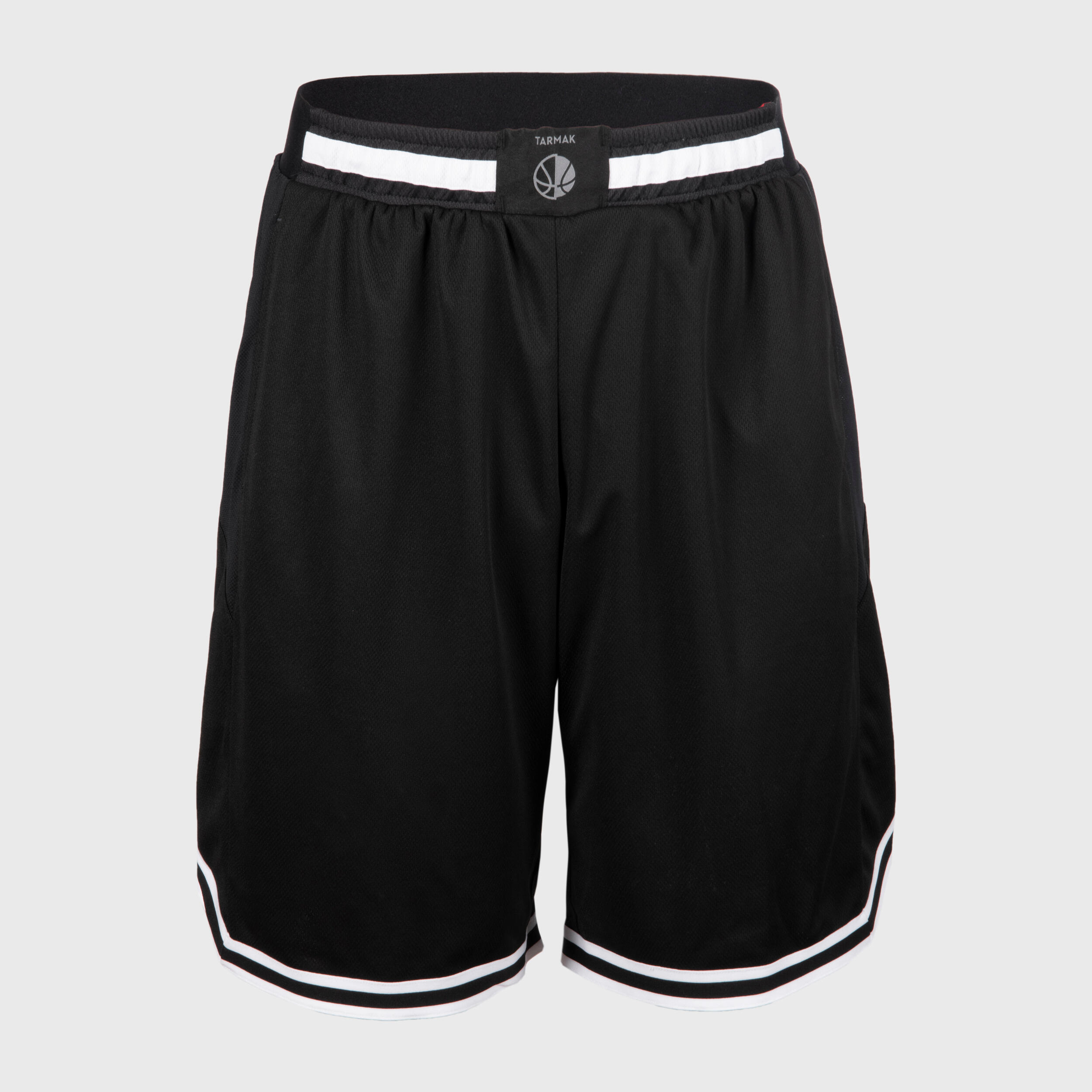 Men's/Women's Basketball Reversible Shorts SH500R - Black/Red 5/10