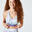 Brassière dos nageur avec coques maintien medium Femme - Imprimé pastel