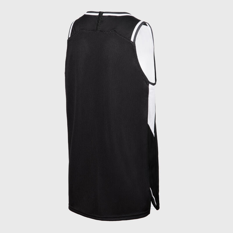 Canotta basket bambino T 500R reversibile nero-bianco