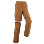 Child's MH550 convertible hiking trousers, dark brown, age 7-15 years
