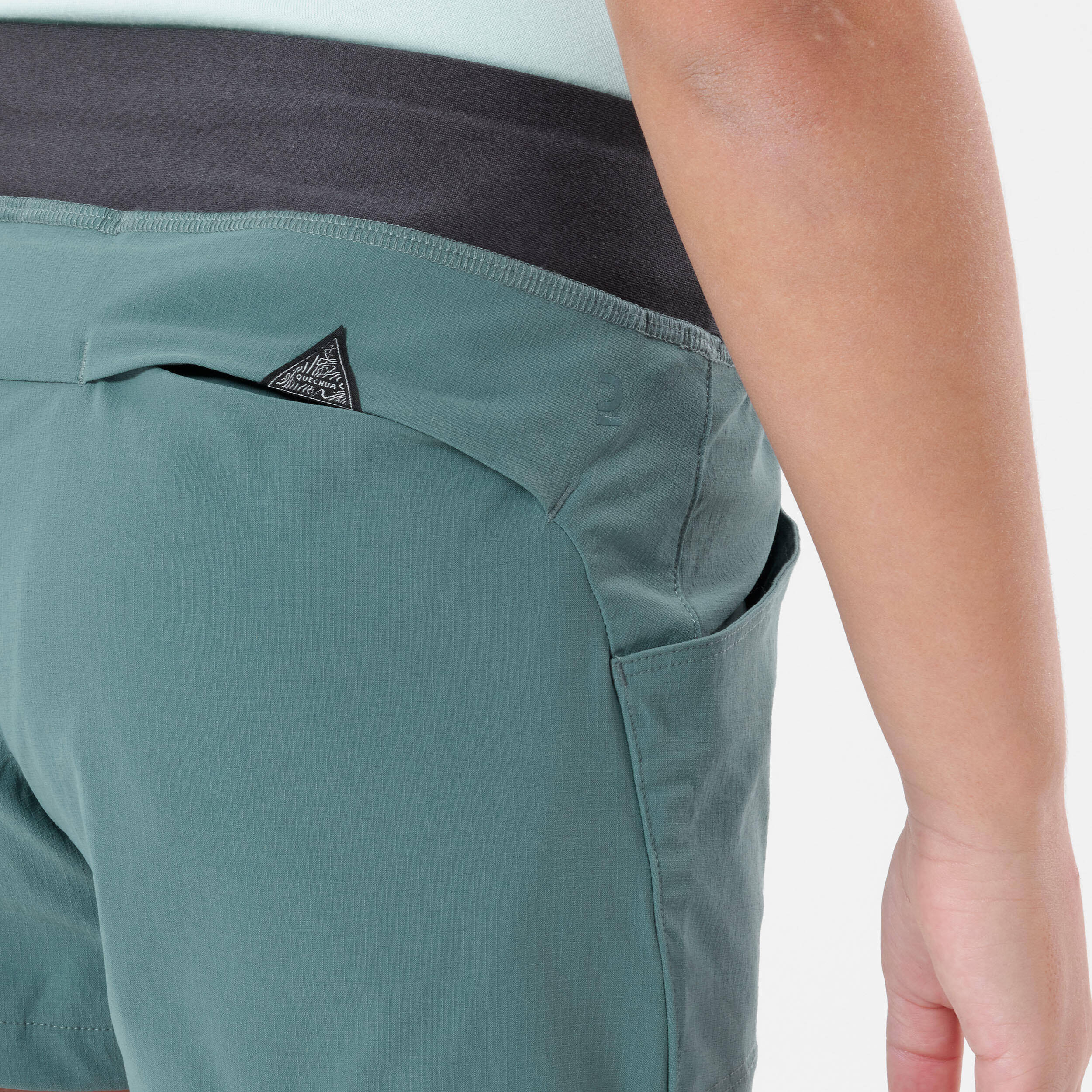 Kids’ Hiking Shorts -  MH500 Ages 7-15 - Grey -  5
