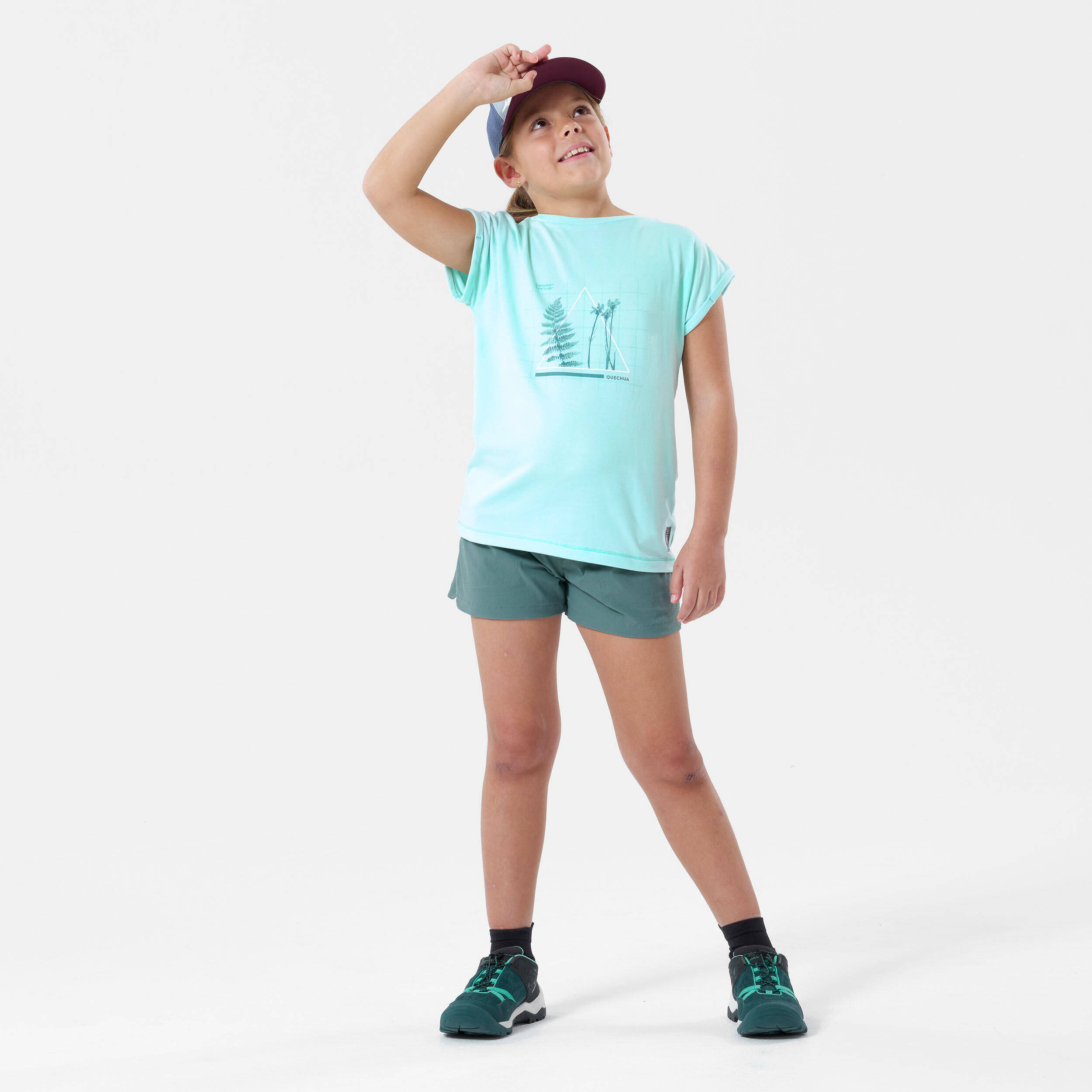 Kids’ Hiking Shorts -  MH500 Ages 7-15 - Grey -  2