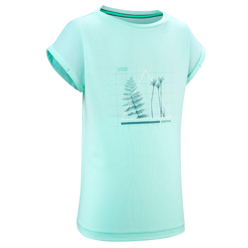 T-Shirt de randonnée - MH100 turquoise - enfant 7-15 ans