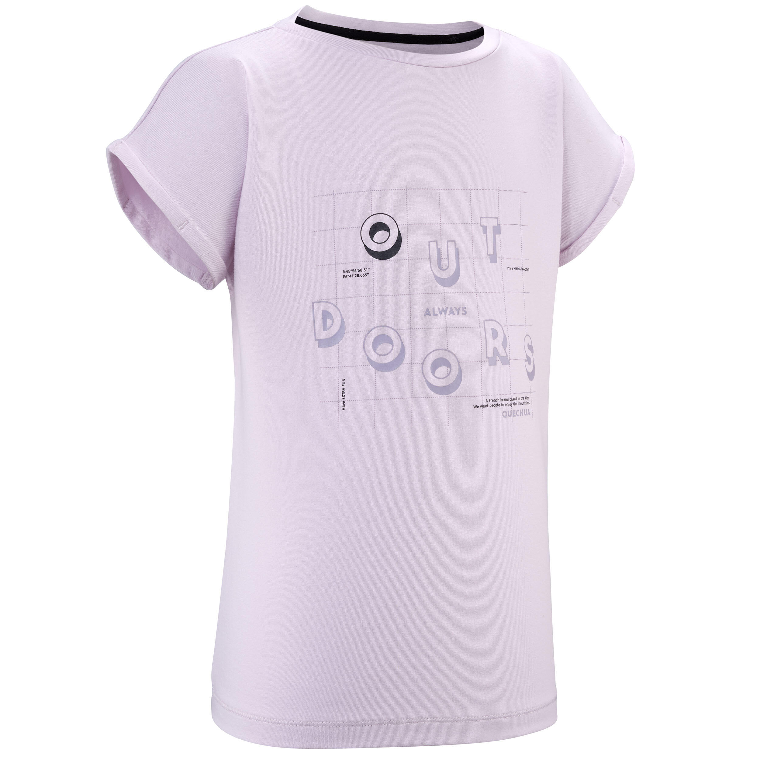 Hiking T-Shirt - MH100 purple - children 7-15 years