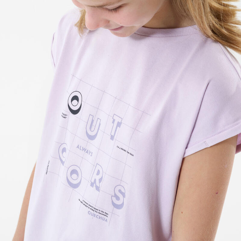 Wandelshirt voor kinderen MH100 paars 7 tot 15 jaar