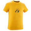 Majica kratkih rukava za planinarenje MH 100 za djecu od 7 do 15 godina žuta