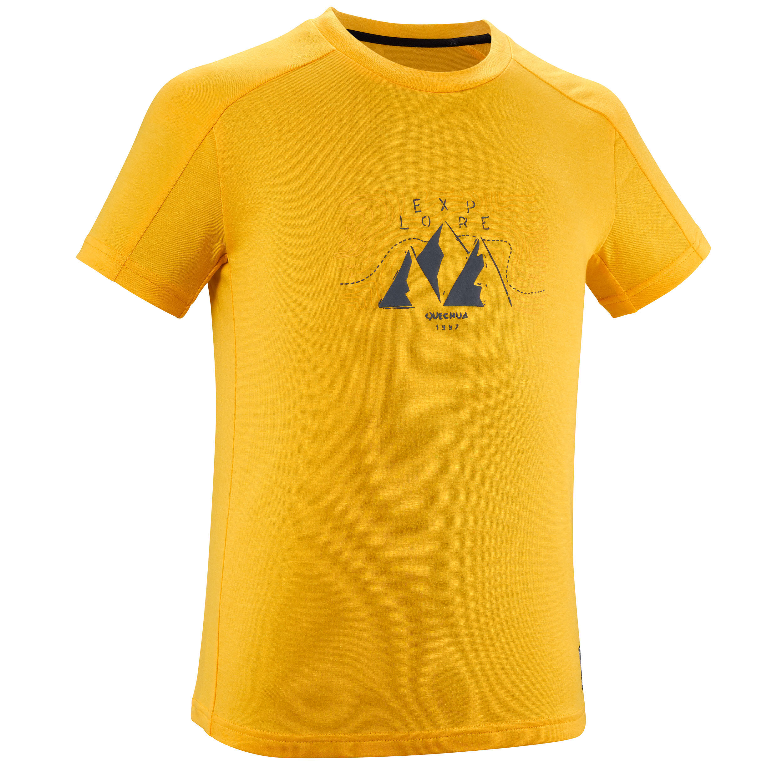 QUECHUA Child's hiking T-Shirt - MH100 yellow - 7-15 years
