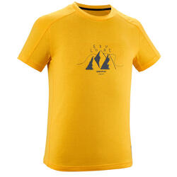 T-Shirt de randonnée - MH100 jaune - enfant 7-15 ans
