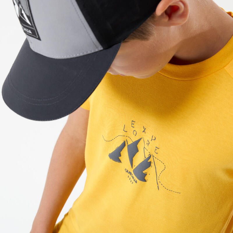 T-shirt trekking bambino MH100 gialla