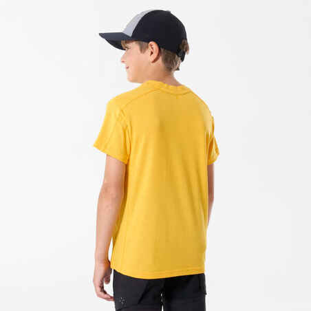 Παιδικό T-Shirt πεζοπορίας- MH100 κίτρινο - για ηλικίες 7-15 ετών