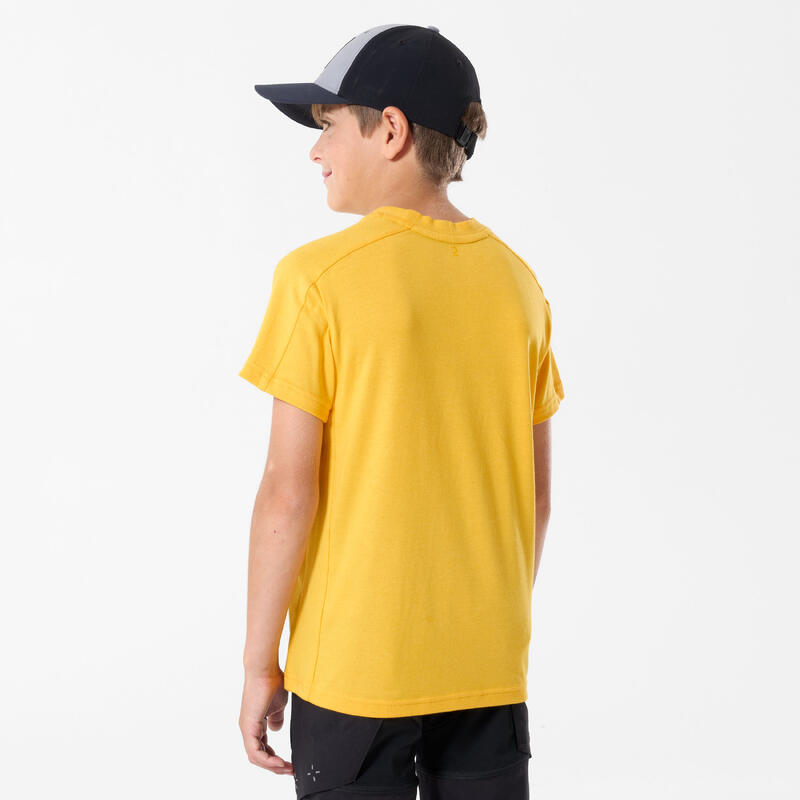 T-shirt de caminhada - MH100 - Criança 7-15 anos Amarelo