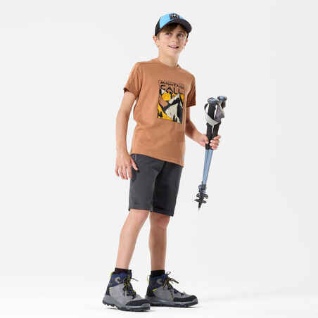 Child's hiking T-Shirt - MH100 brown - 7-15 years