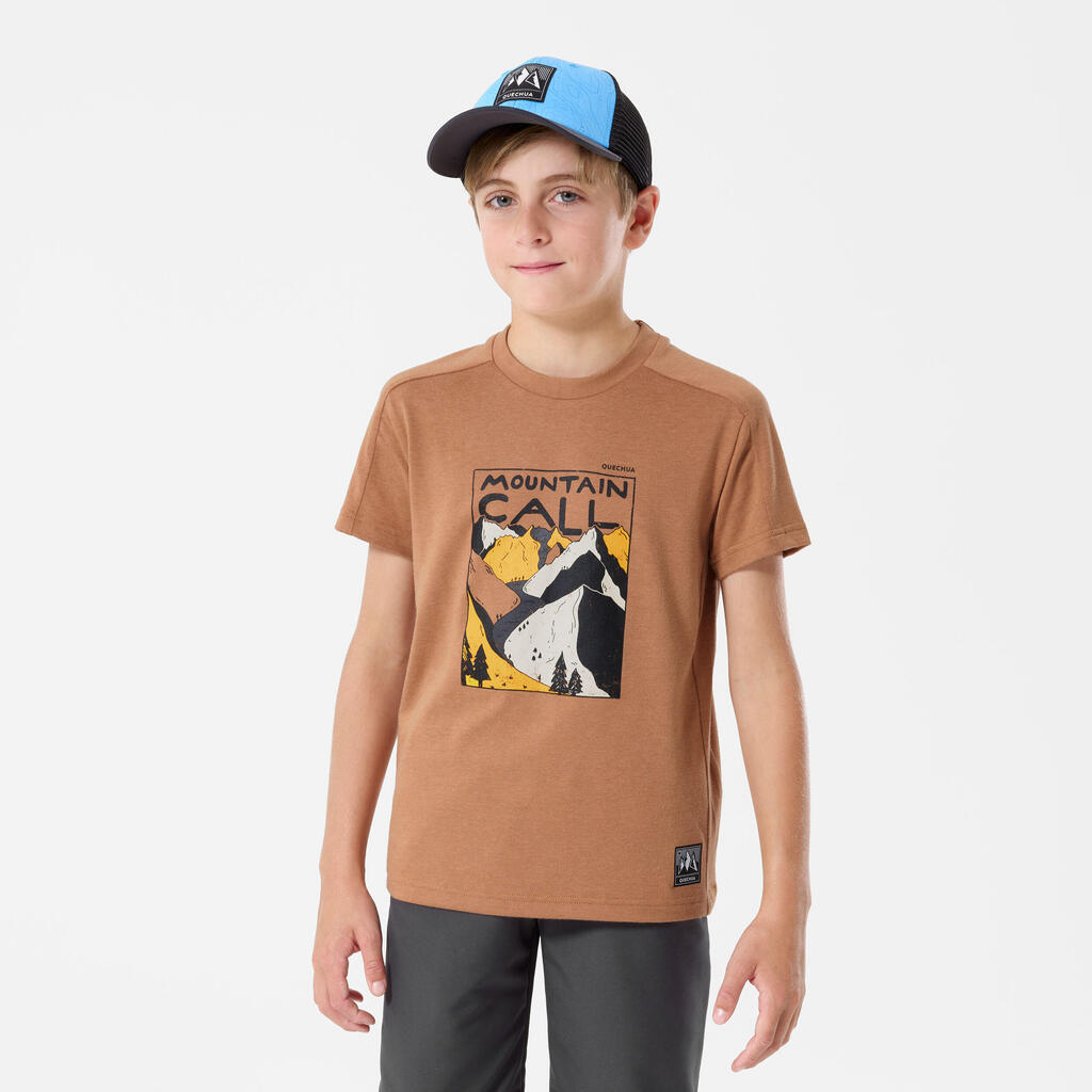 Child's hiking T-Shirt - MH100 brown - 7-15 years