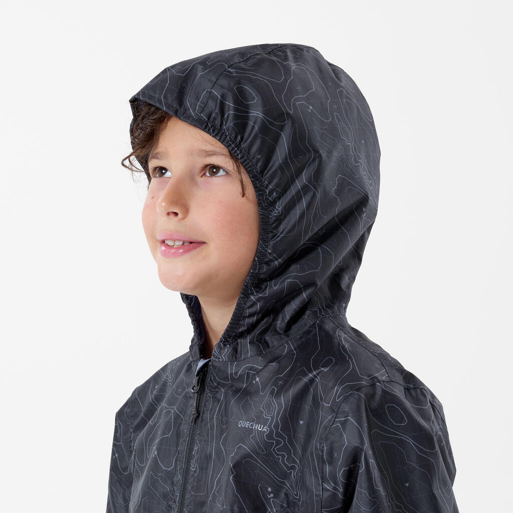 CHAQUETA IMPERMEABLE DE SENDERISMO - MH100 CIERRE - NIÑOS 7-15 AÑOS