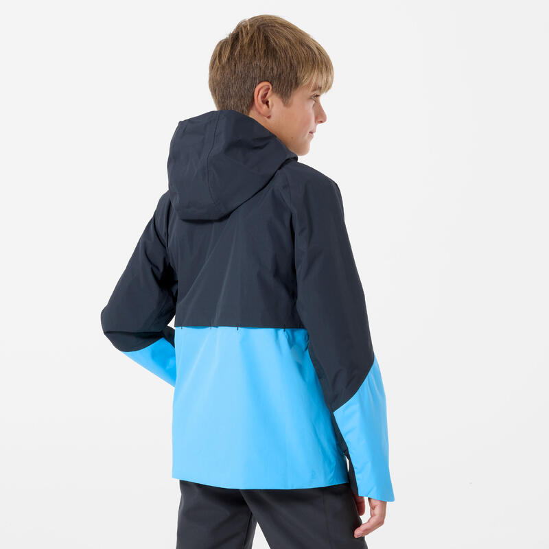 Veste imperméable de randonnée - MH500 bleue - enfant 7-15 ans