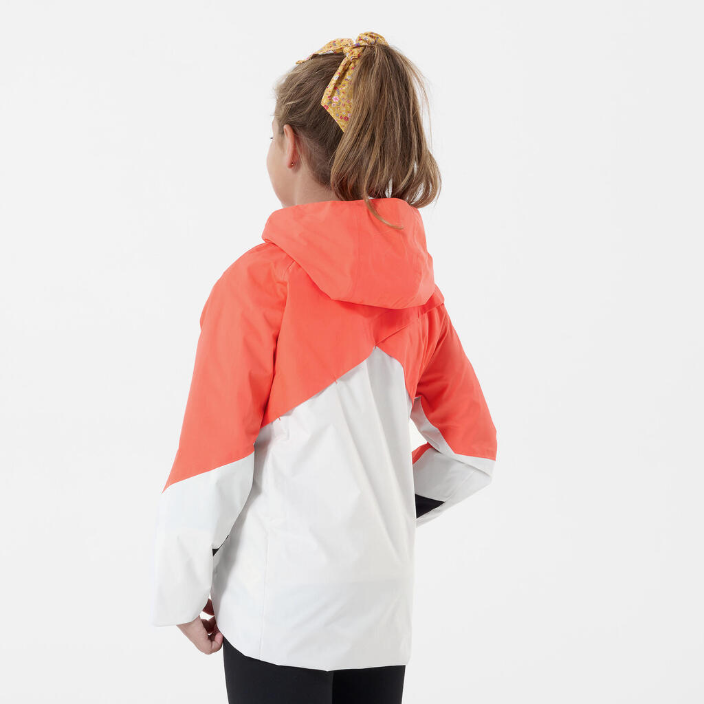 Rožnata vodoodporna pohodniška jakna MH500 za otroke 