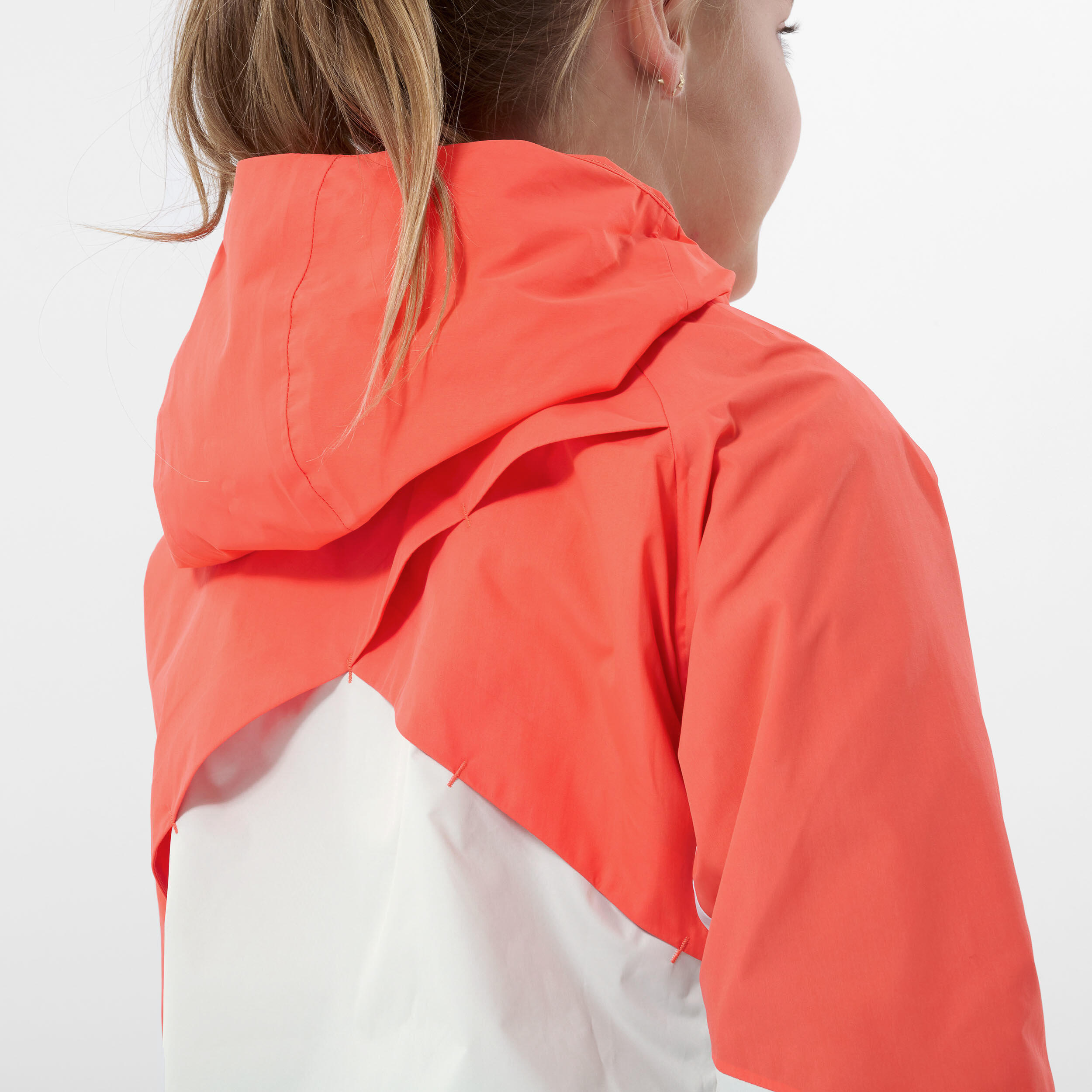 QUECHUA Detská nepremokavá bunda na turistiku MH500 7-15 rokov béžovo-oranžová 14-15 r (160-166 cm) · záber 8