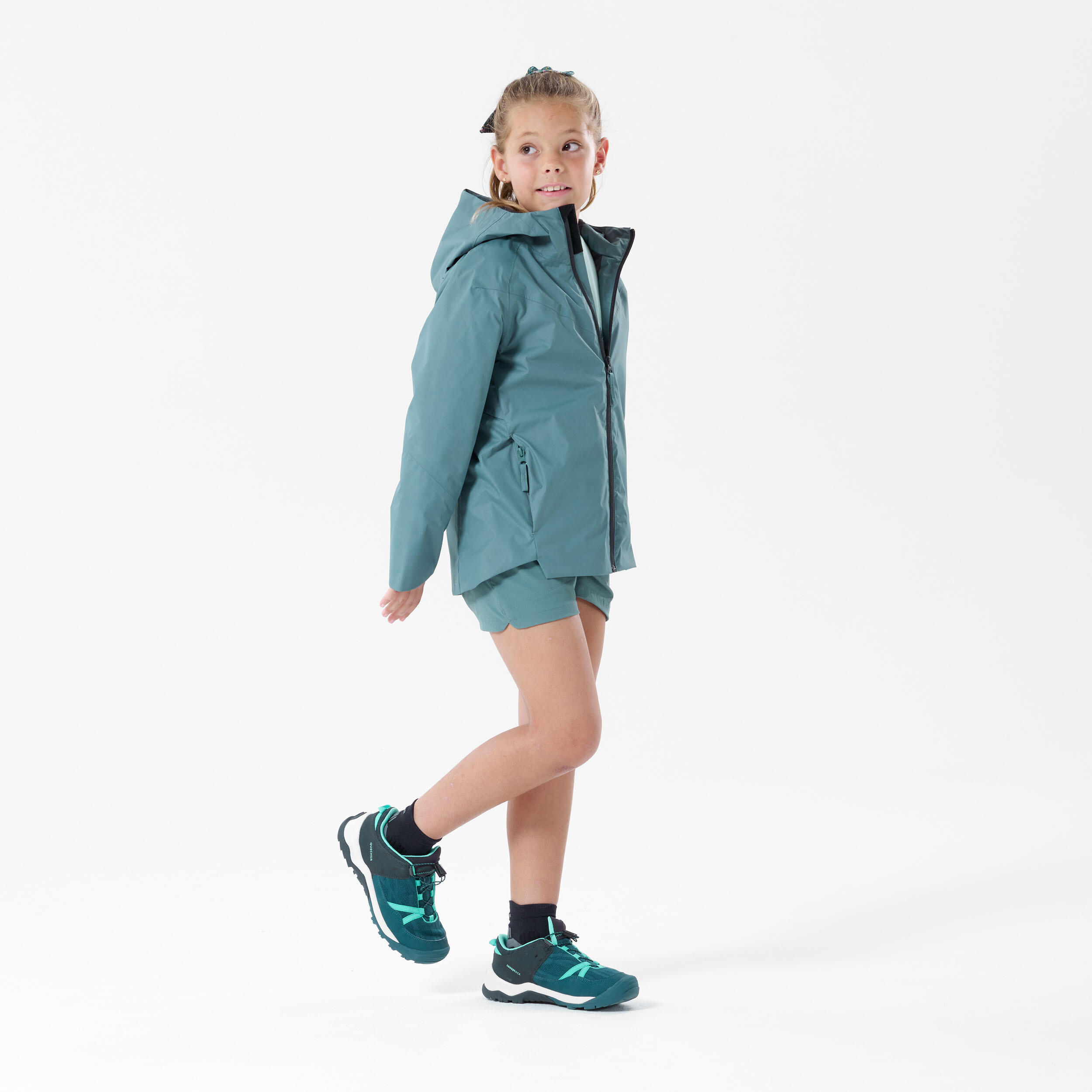 QUECHUA JACKET MH 500 TW GIRL DARK GREEN SS23