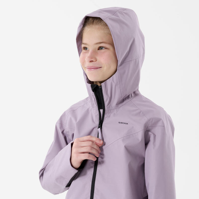 Wanderjacke Kinder Gr. 122–170 wasserdicht Wandern - MH500 violett