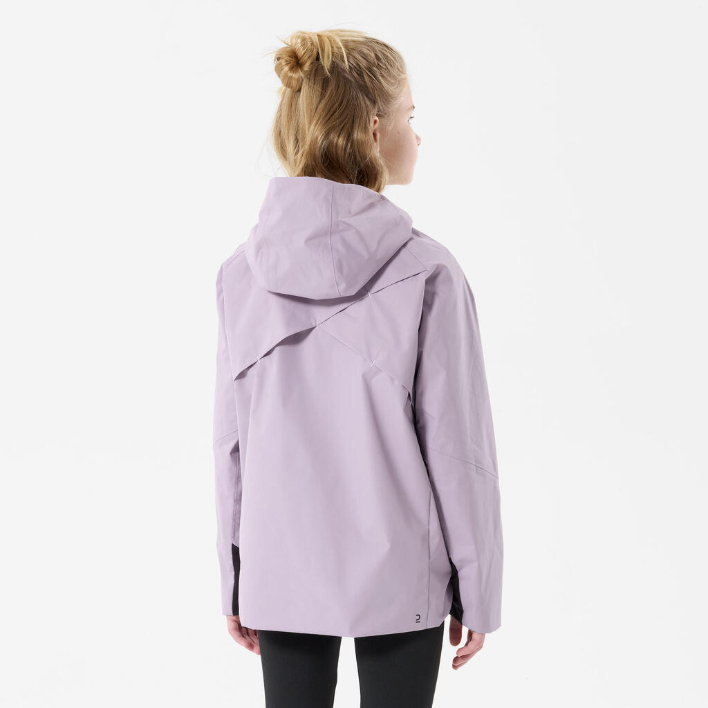 Veste imperméable de randonnée fille 7-15, MH500 violet