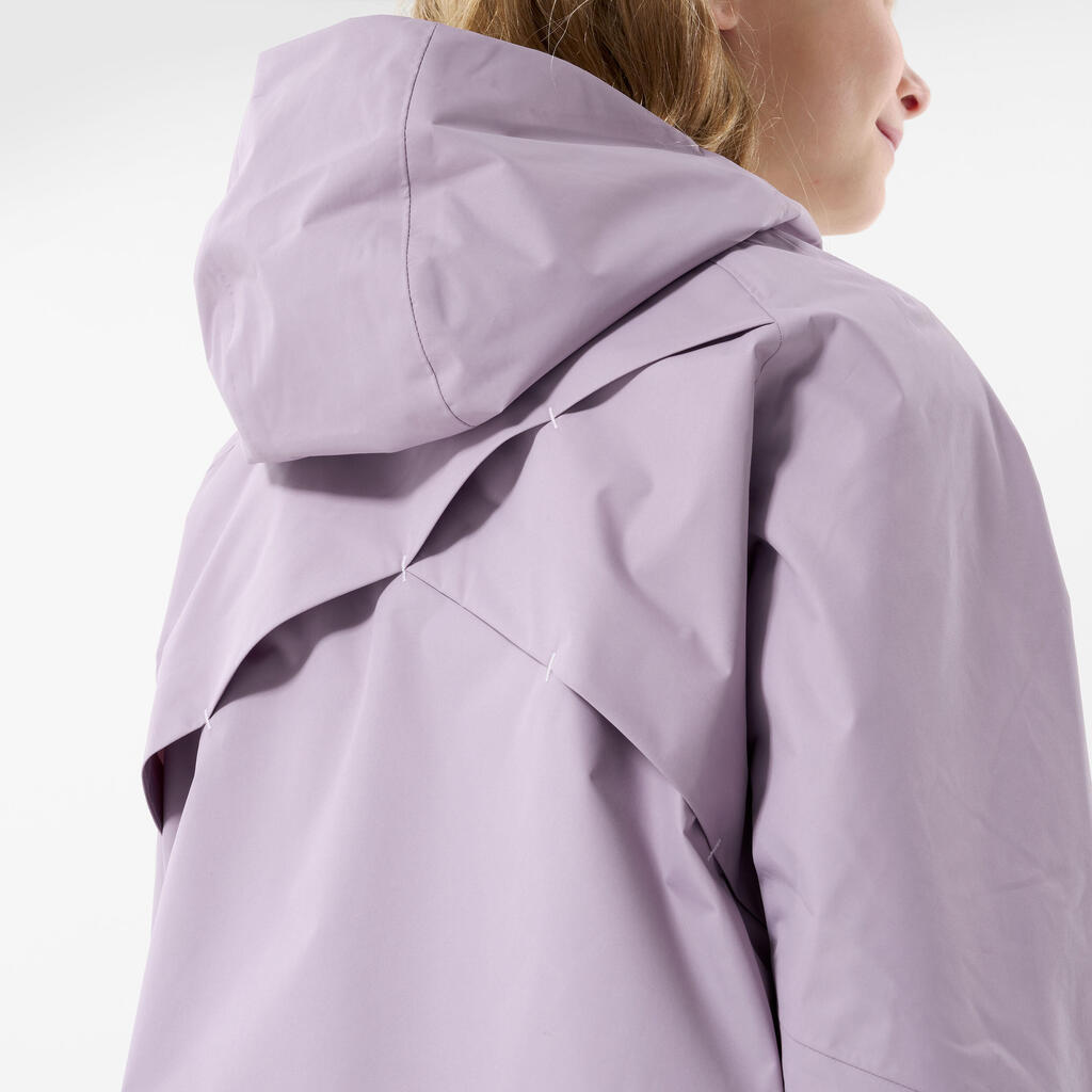 Veste imperméable de randonnée fille 7-15, MH500 violet