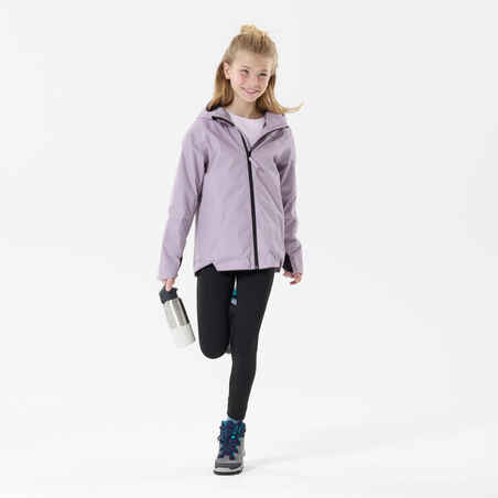 Vaikiška neperšlampama žygių striukė „MH500“, 7-15 metų vaikams, violetinė