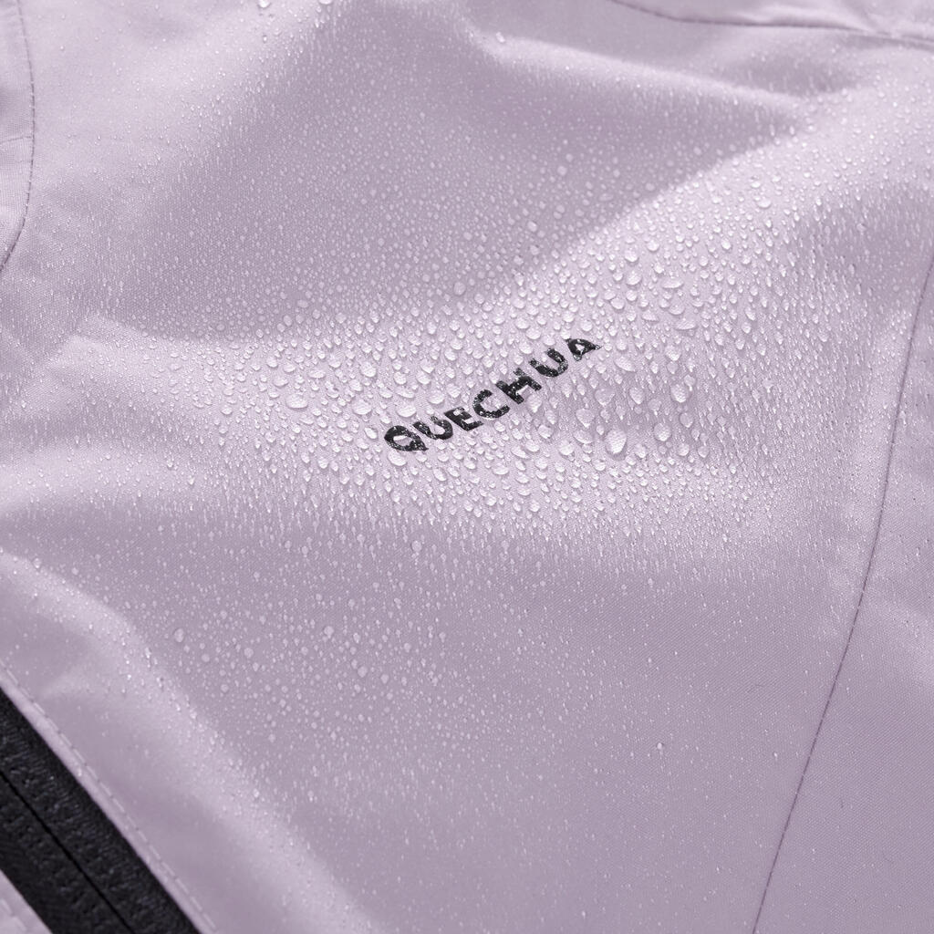 Veste imperméable de randonnée fille 7-15, MH500 violet
