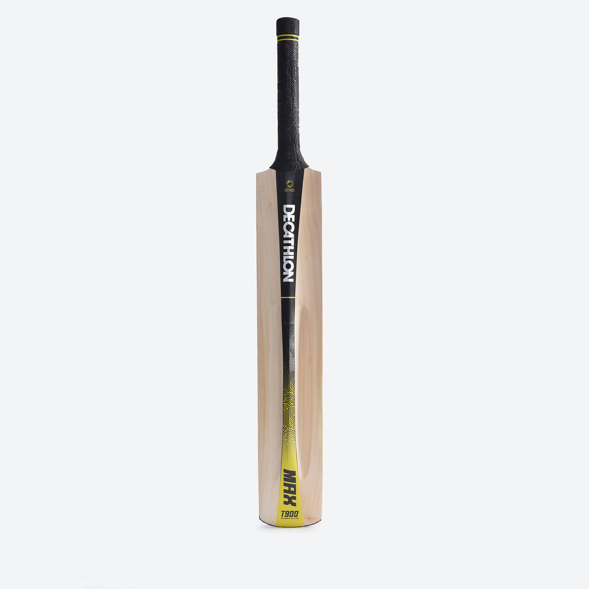 Adult Kashmir Poplar Wood Cricket Bat Size XH Two Split Cane Handle Soft & Medium for Tennis Ball T900 Max  - Lime & Green -  1