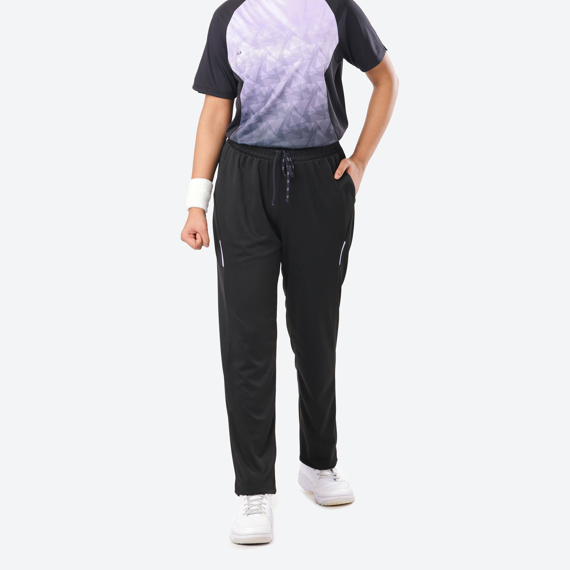 Women Cricket Trackpants Lightweight & Comfortable WCTS500 - Black -  4