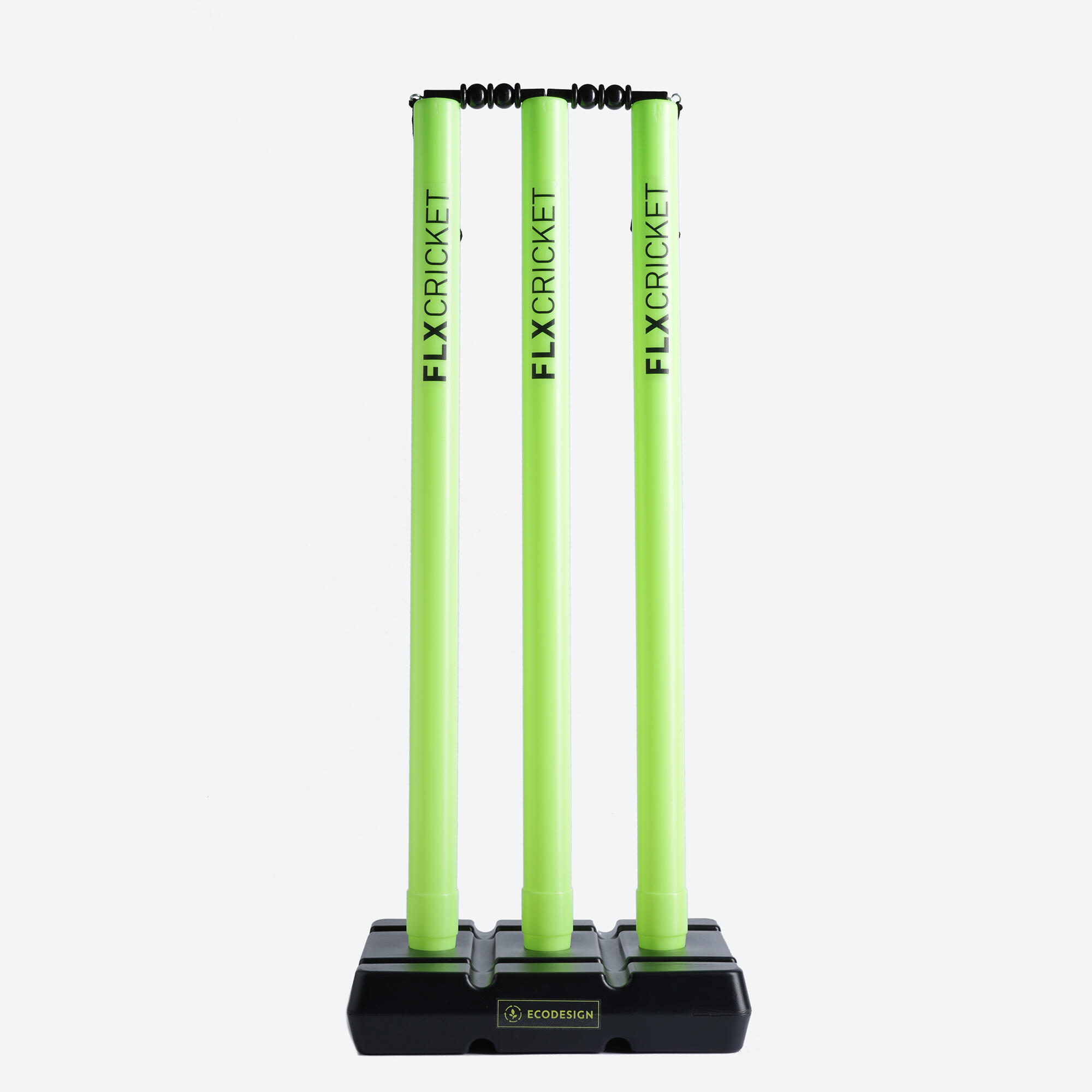 Plastic Cricket Stump Set Lightweight & Durable Lime Green