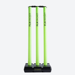 Plastic Cricket Stump Set Lightweight & Durable Lime Green