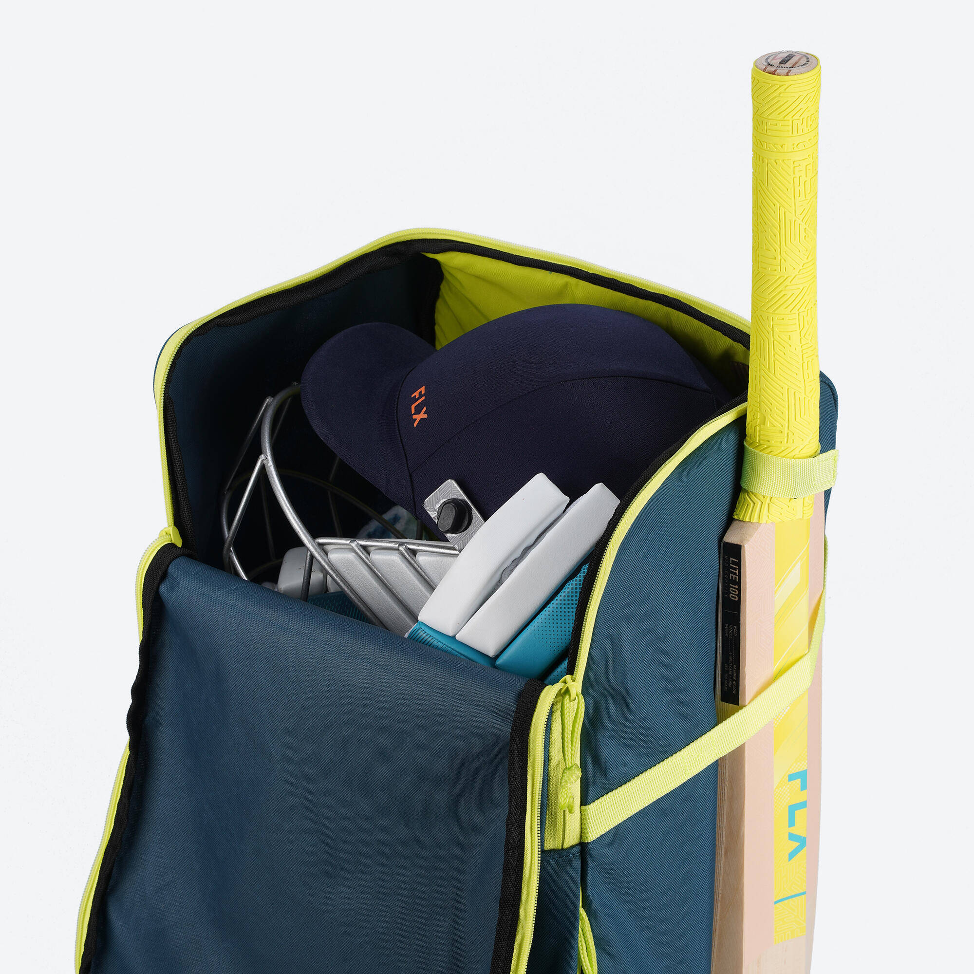 Kids Cricket Kit Bag 50 L With Adjustable Strap Dark Petrol Blue -  4