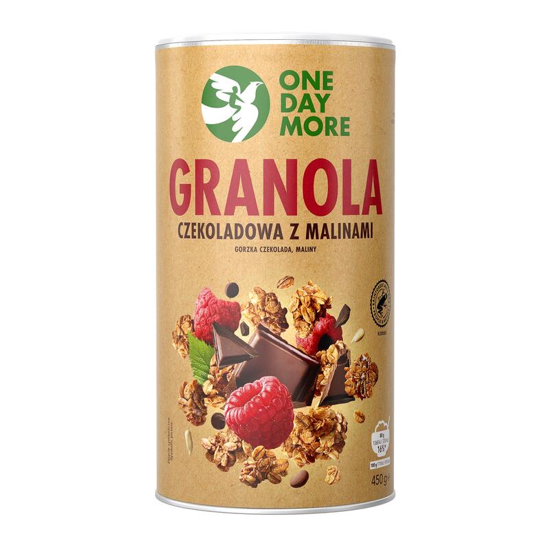 Granola Czekoladowa z Malinami OneDayMore 450g