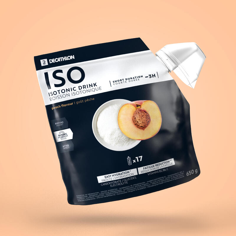 Poeder voor isotone sportdrank ISO perzik 650 g