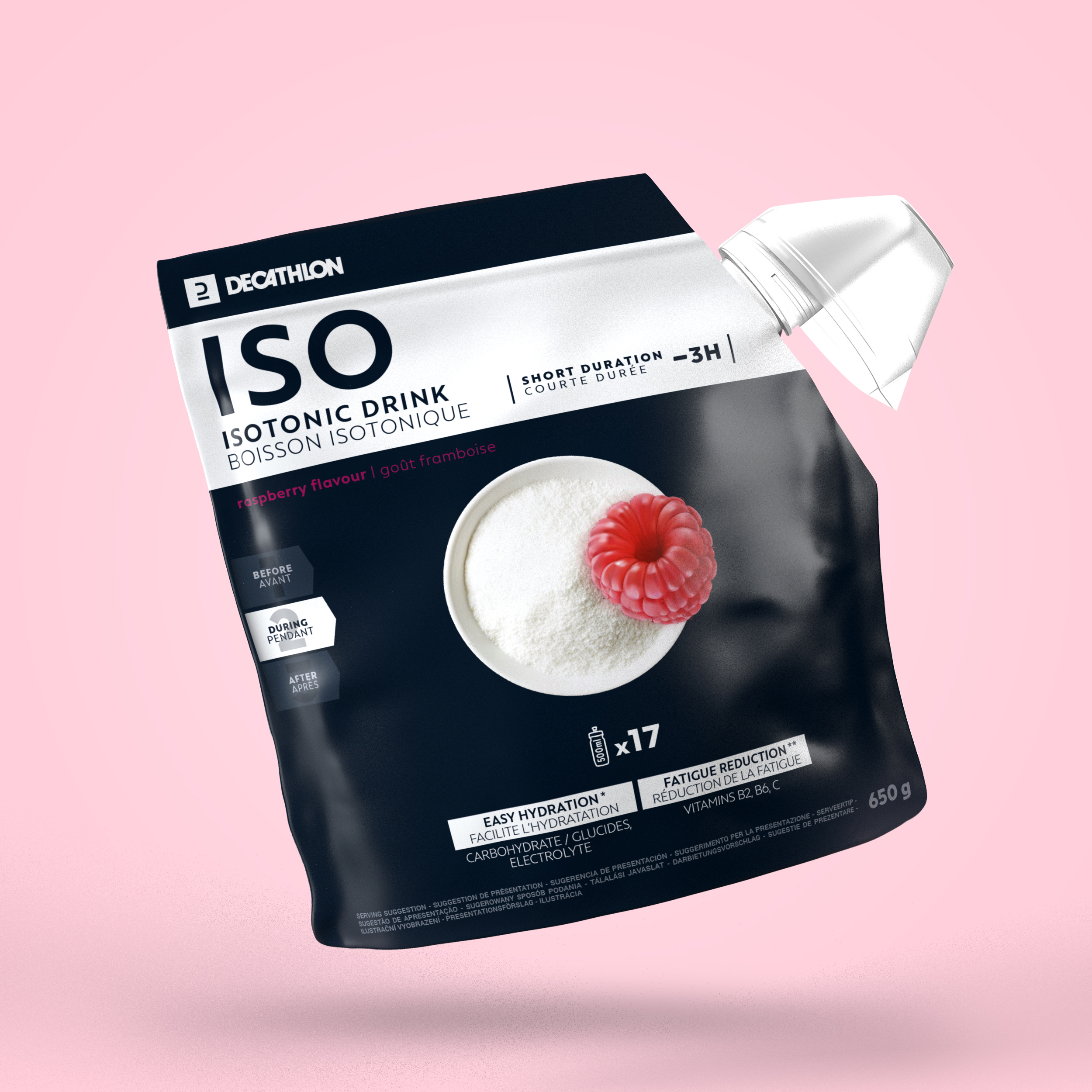 Boisson isotonique poudre ISO fruits rouges 650g