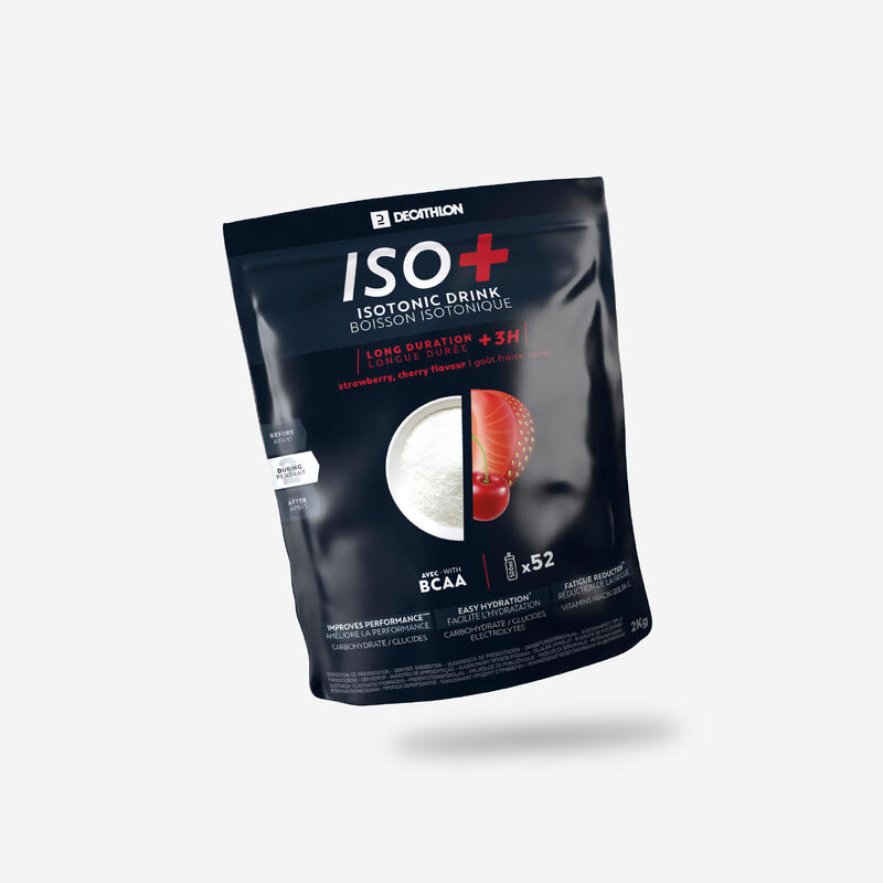 BĂUTURĂ IZOTONICĂ PUDRĂ ISO+ CĂPȘUNE CIREȘE 2KG