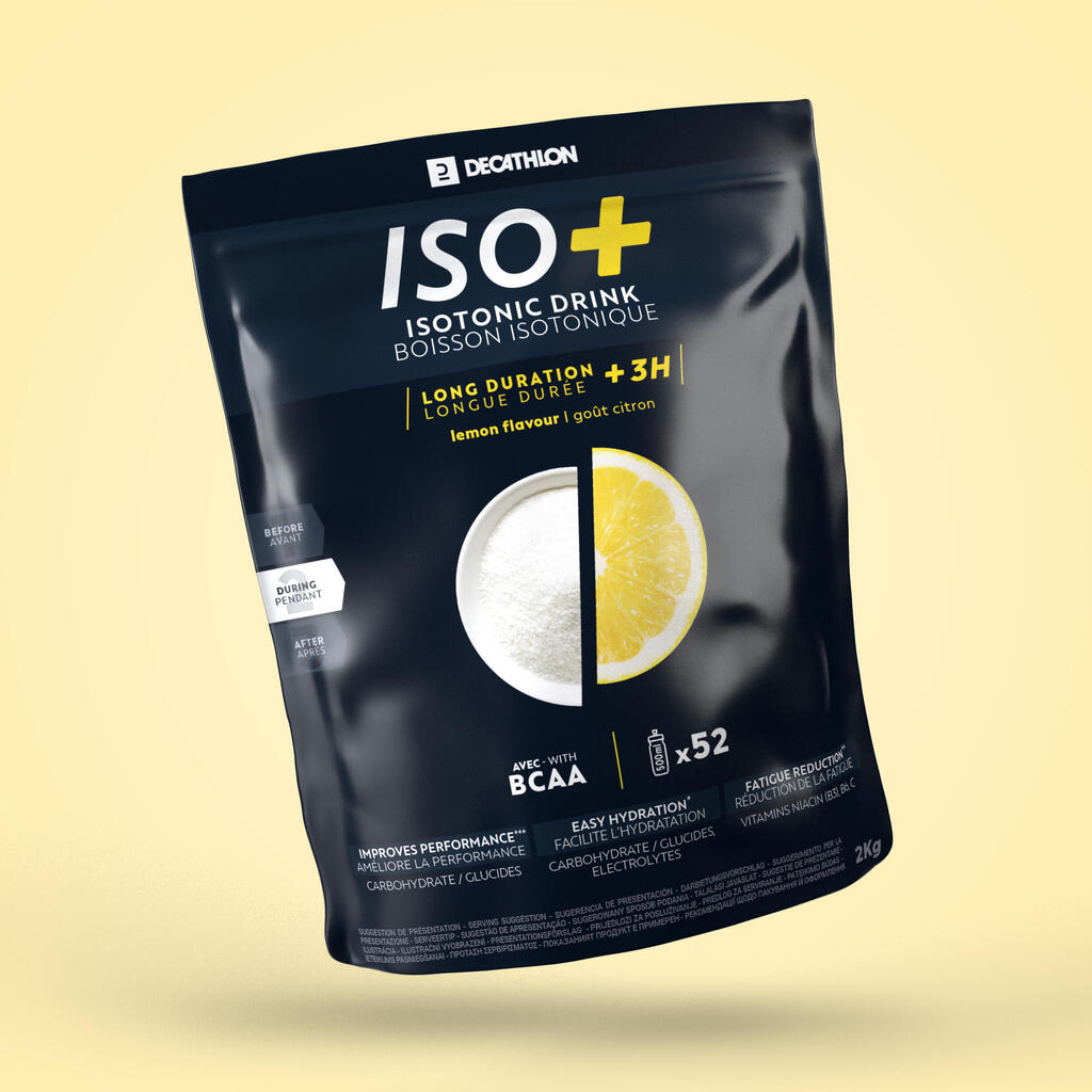 Izotoninio gėrimo milteliai „Iso+“, braškių ir vyšnių skonio, 2 kg