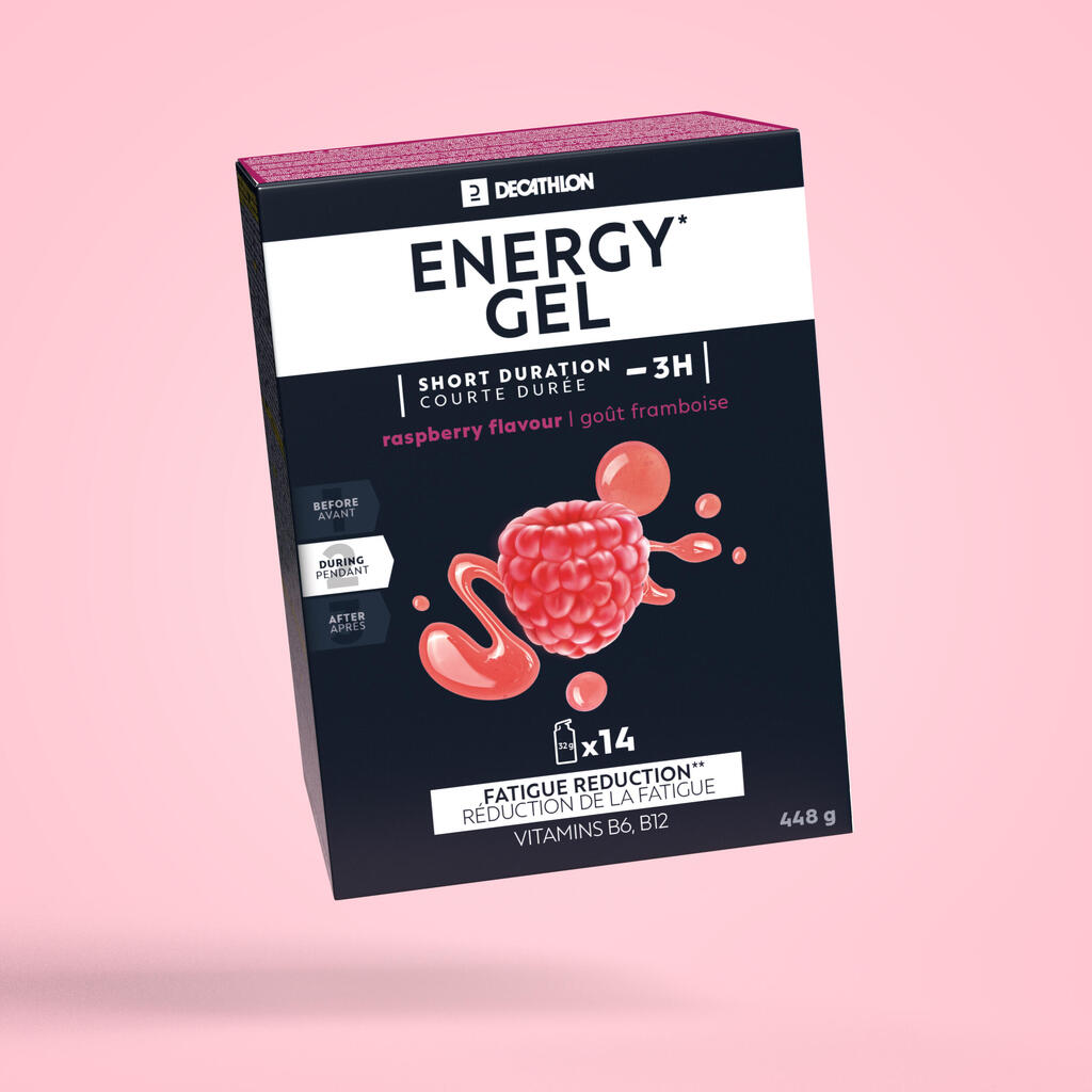 Enerģijas želeja īsām distancēm, 14x32 g, ar aveņu garšu
