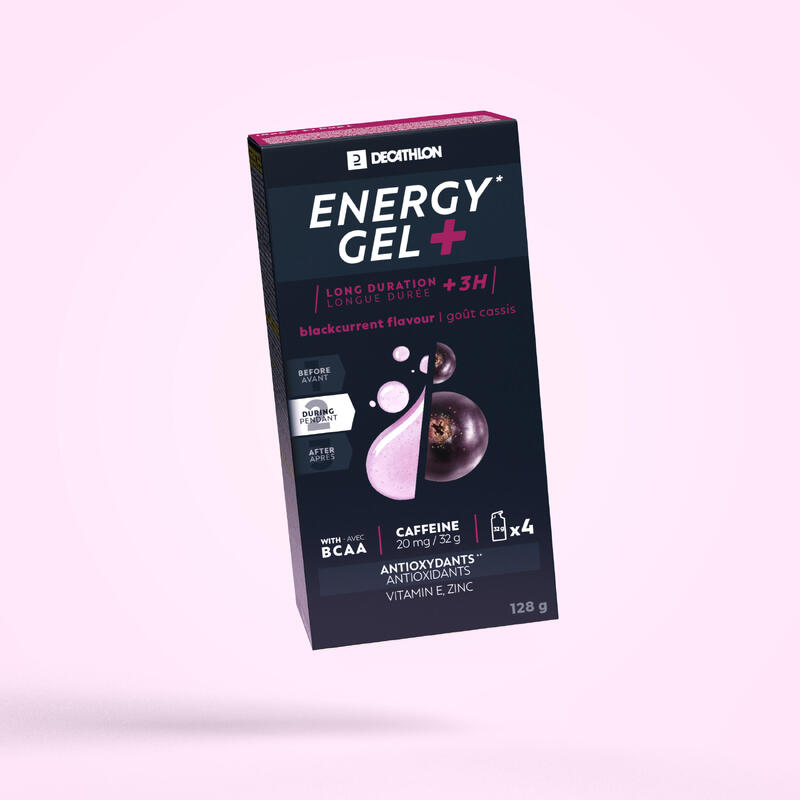 Energiegel Energy Gel+ zwarte bes 4x 32 g