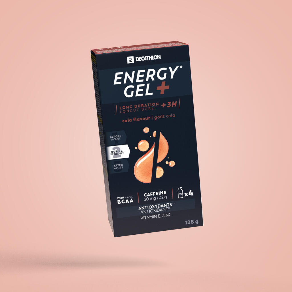 Enerģijas želeja “energy gel+”, 4x32 g, ar kolas garšu