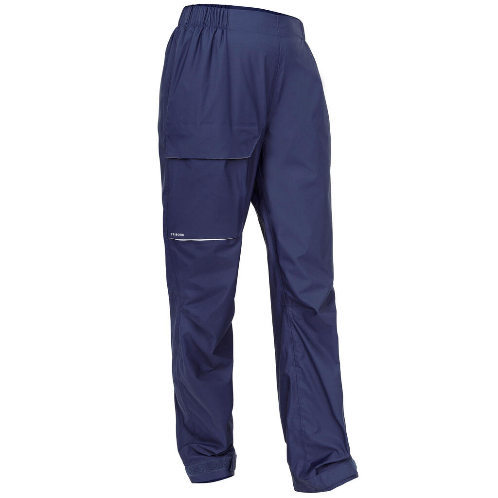 Women's Waterproof Sailing Overtrousers 100 Eco-designed navy
