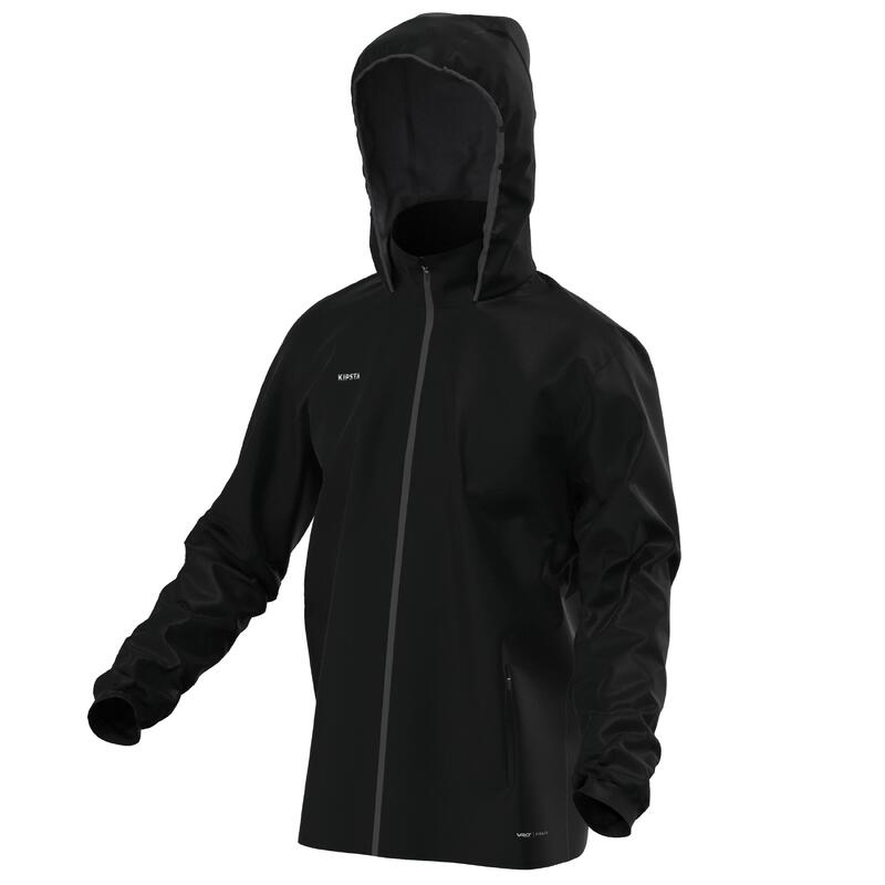Jachetă protecție ploaie Fotbal VIRALTO CLUB Negru Adulți