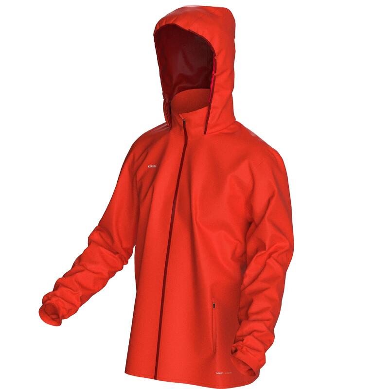 Jachetă protecție ploaie Fotbal VIRALTO CLUB Roșu Adulți 