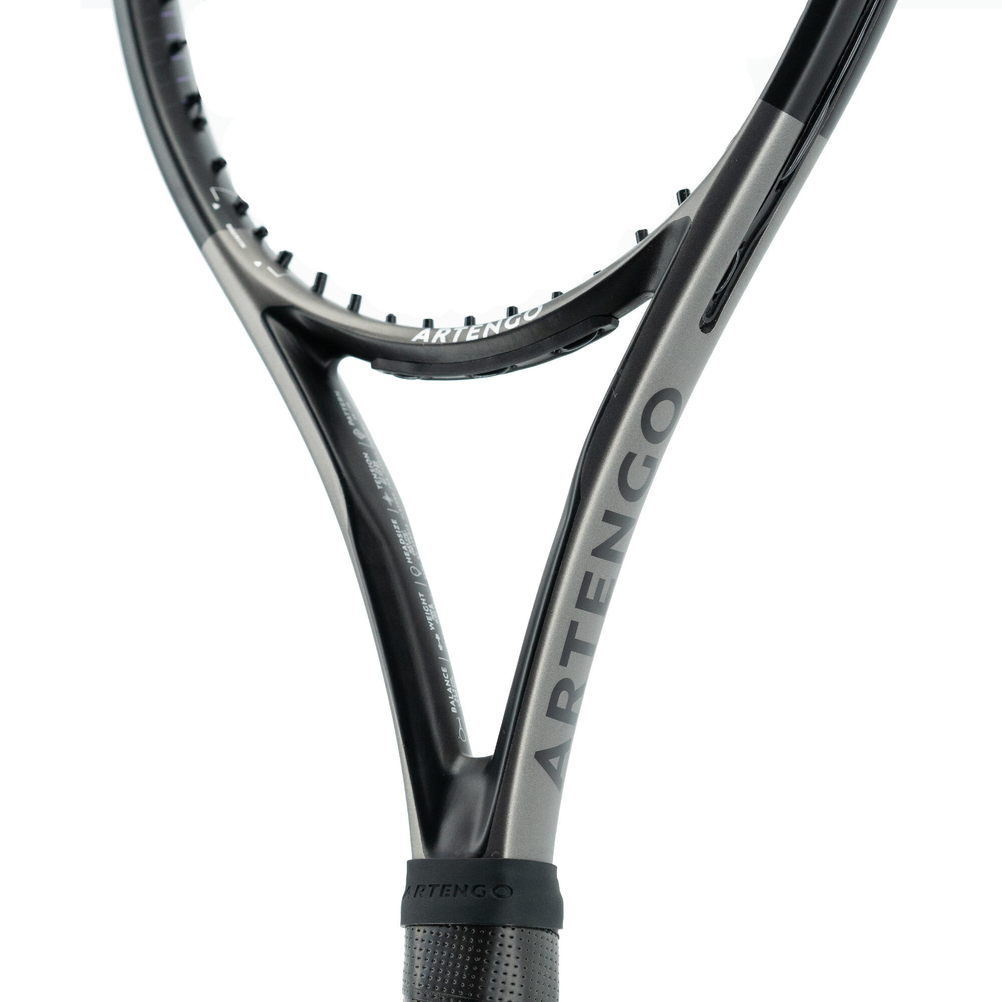 Adult Tennis 300 g Unstrung Racket TR960 Control Pro - Black/Grey 4/9