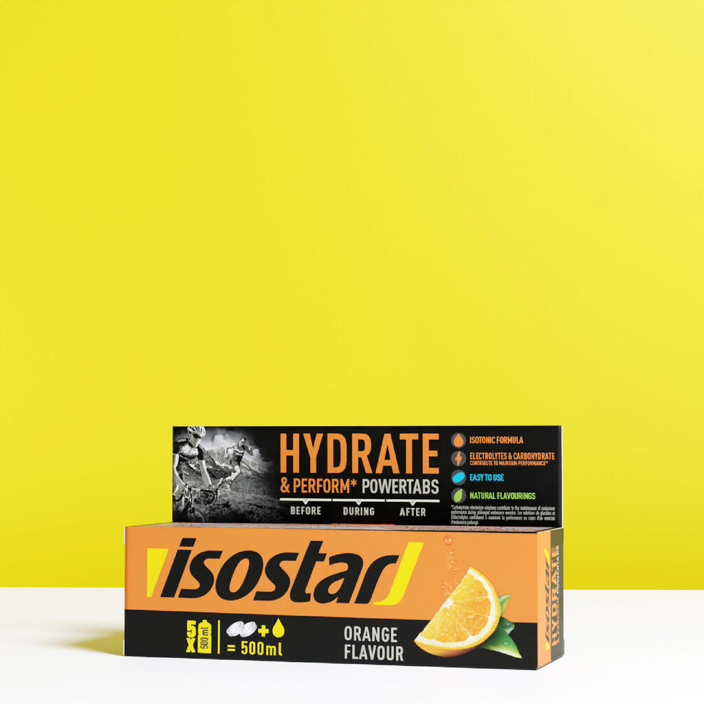 Energijske tablete za izotonični napitek z okusom oranže POWERTABS (10 x 12 g)