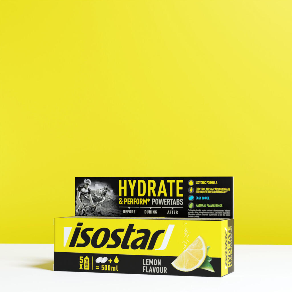 Izotoniska dzēriena tabletes “Powertabs”, 10x12 g, ar citronu garšu
